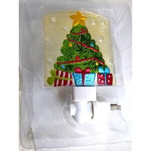 Cypress Home Christmas Tree Glass Night Light New